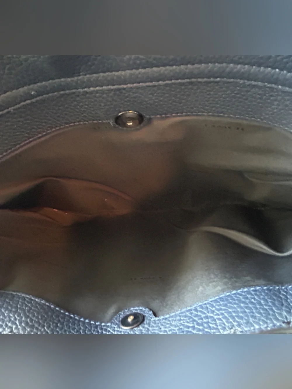 Coach Metropolitan Portfolio Brief Case Tote (Blue Pebbled Leather)